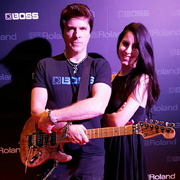 Fellow BOSS artist and Youtube phenomenon, bassist Anna Sentina and Mike Himmel